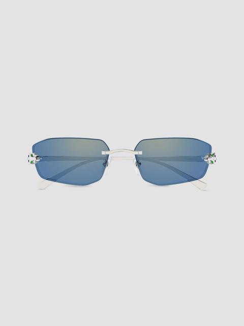 Cartier Women's Panthère Classic 56MM Rimless Sunglasses - Silver Blue