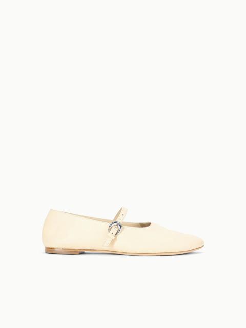 STAUD STAUD ALBA MARY JANE BALLET FLAT CREAM