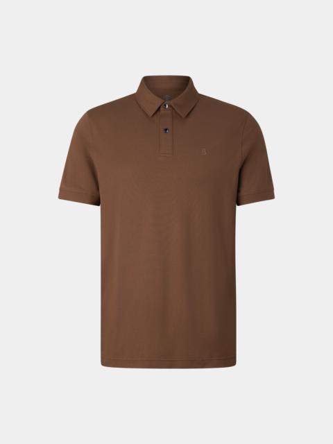 BOGNER Timo piqué polo shirt in Brown