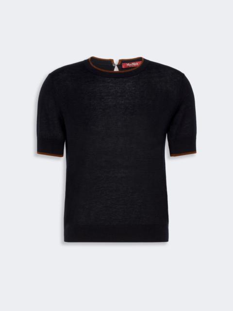Max Mara AGENDA Wool and silk yarn sweater - NAVY