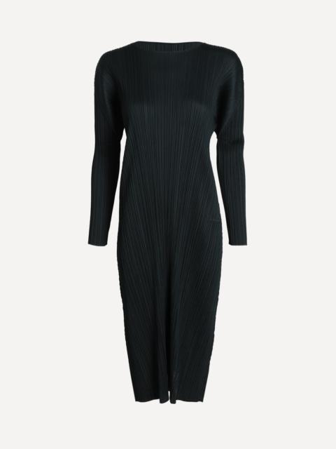 Pleats Please Issey Miyake MONTHLY COLOURS: NOVEMBER Charcoal Pleated Midi Dress