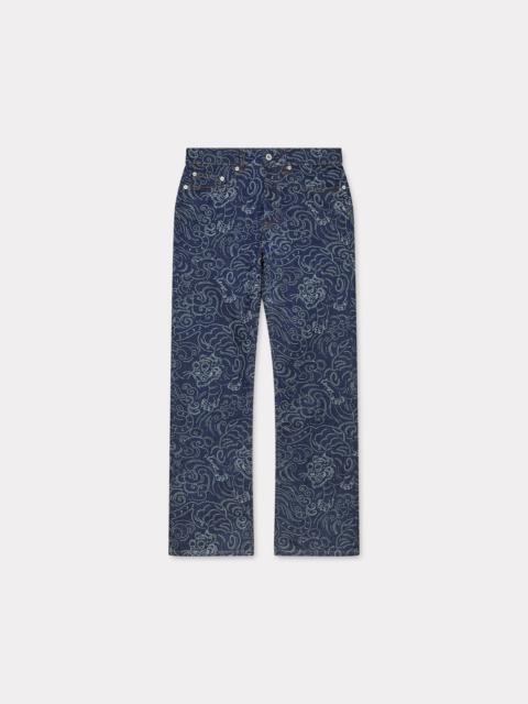 KENZO 'KENZO Star Tiger' BARA cropped jeans in japanese denim