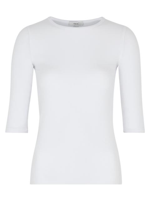 Ribbed stretch-jersey top