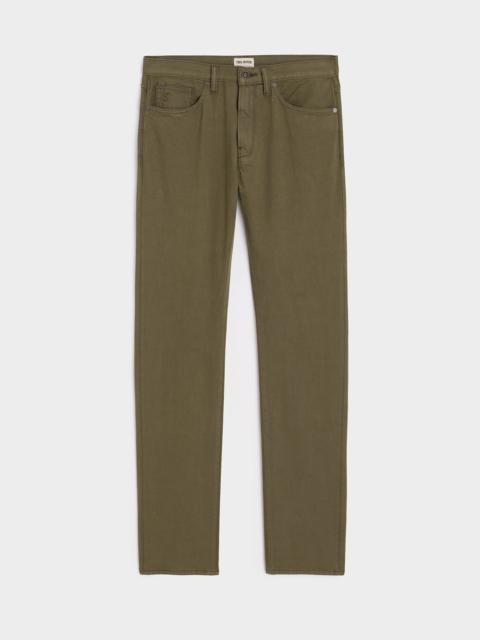 TODD SNYDER Slim Garment-Dyed Jean in Olive