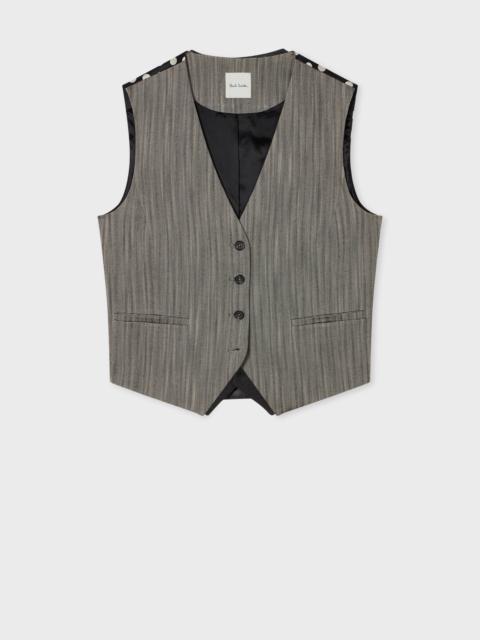 Paul Smith Women's Herringbone Waistcoat with Contrast Back