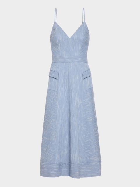 RAMY BROOK Cassia Textured A-Line Midi Dress