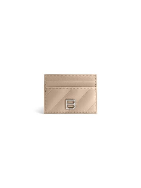 Women's Crush Card Holder Quilted  in Beige