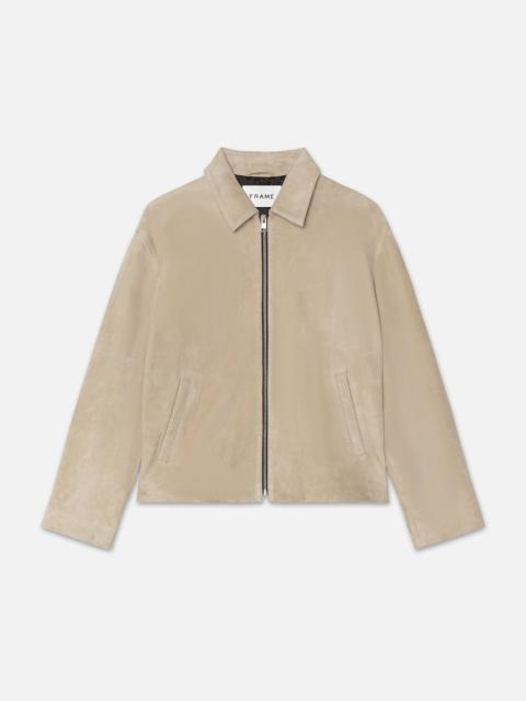 Clean Suede Jacket in Smoke Beige