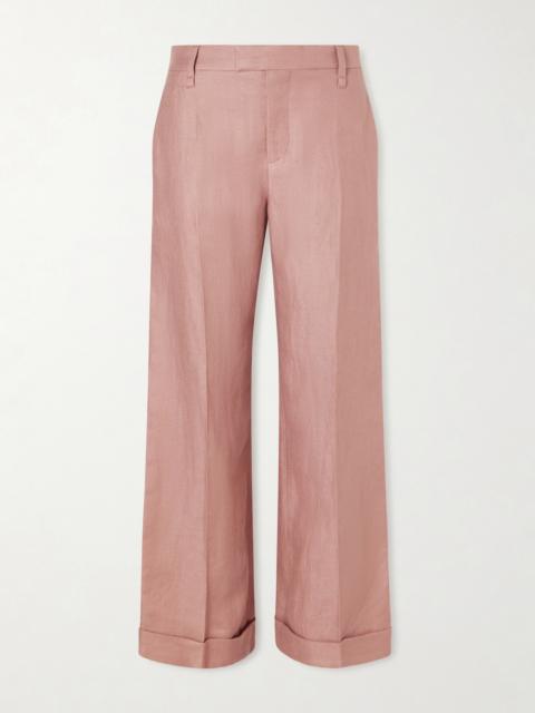 Brunello Cucinelli Linen Wide-leg Pants