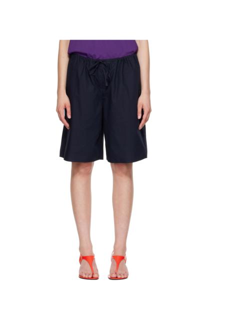 FLORE FLORE Navy Josephine Bermuda Shorts