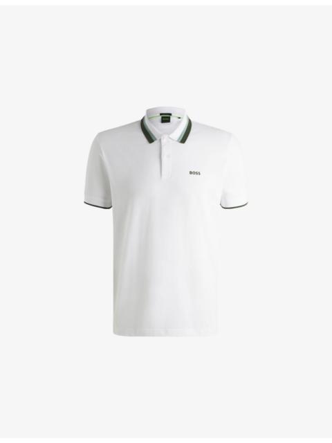 BOSS Branded Short-Sleeve Cotton Polo Shirt