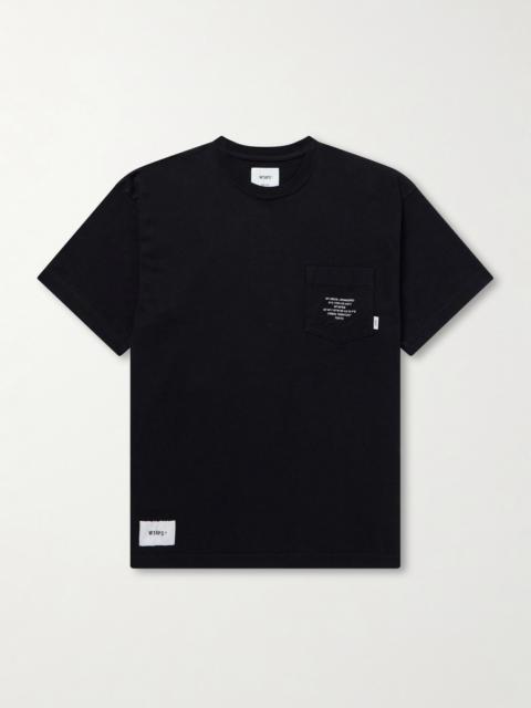 WTAPS Logo-Appliquéd Printed Cotton-Jersey T-Shirt