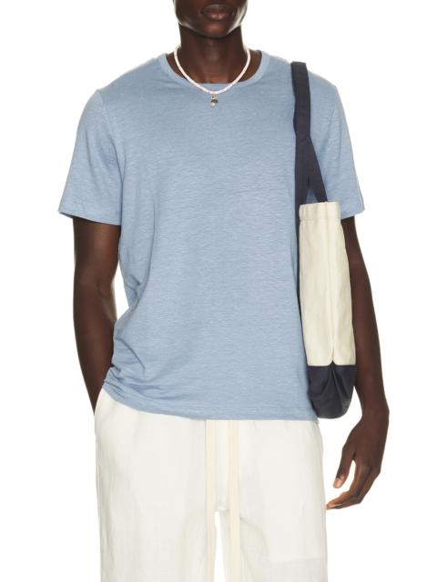 onia Stretch Linen Crewneck Tee Shirt