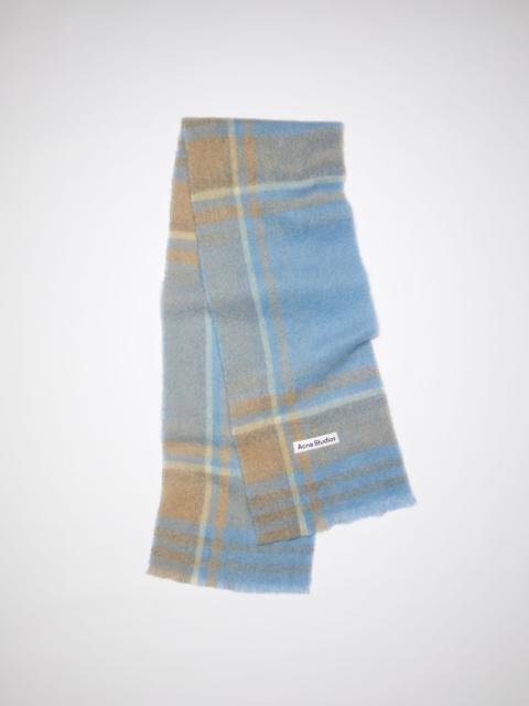 Acne Studios Checked scarf - Light blue/beige