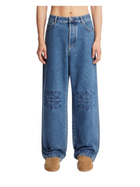 Loewe Blue Anagram Baggy Jeans