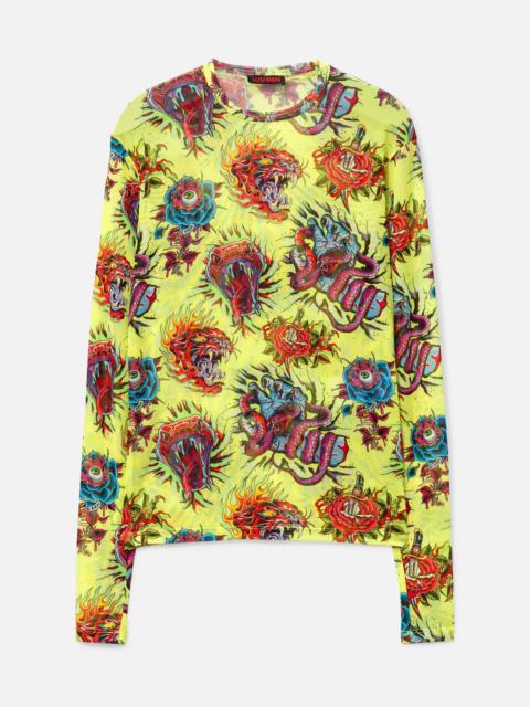 LU'U DAN UNISEX MESH LONG-SLEEVE TOP