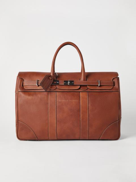 Brunello Cucinelli Grained calfskin Country Weekender bag