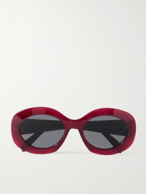 CELINE Triomphe Oversized Round-frame Acetate Sunglasses