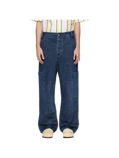 JACQUEMUS Blue 'The Carré de-Nîmes' Denim Cargo Pants