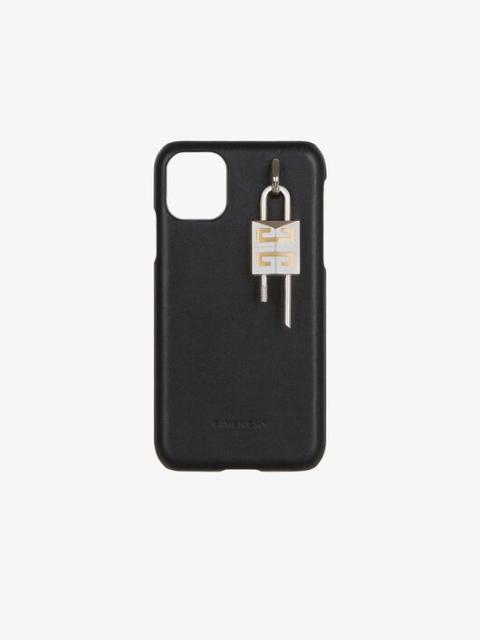 Givenchy IPHONE CASE 11 IN LEATHER WITH 4G PADLOCK