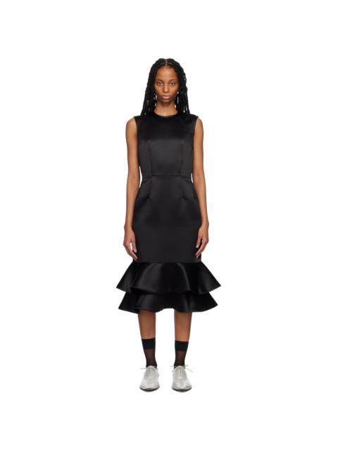 Comme Des Garçons Black Peplum Midi Dress