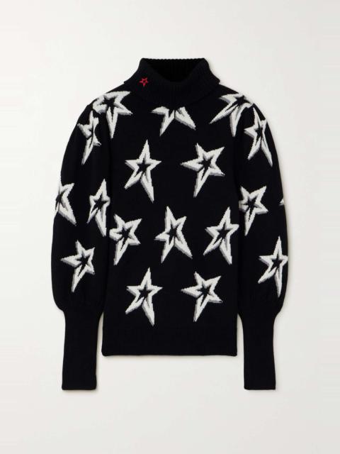 Star Dust intarsia merino wool turtleneck sweater