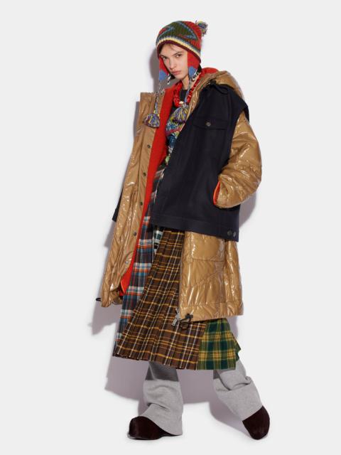 DSQUARED2 BIG MIXED PUFFER COAT