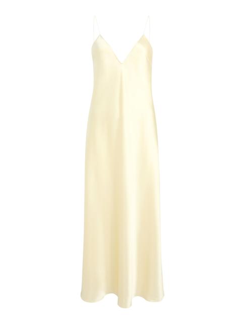 Taja Satin Maxi Dress yellow