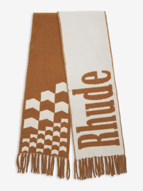 Rhude FUZZY OVERSIZED LOGO SCARF