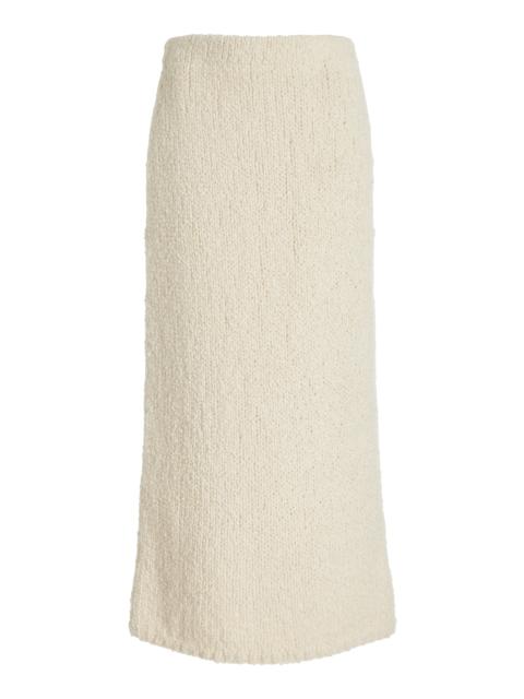 GABRIELA HEARST Titan Knit Maxi Skirt in Ivory Cashmere Boucle