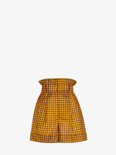 FENDI Check silk pants
