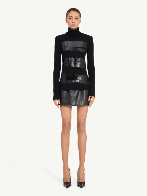 MM6 Maison Margiela Taped wool turtleneck dress