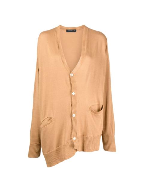 UNDERCOVER asymmetric-design knitted cardigan