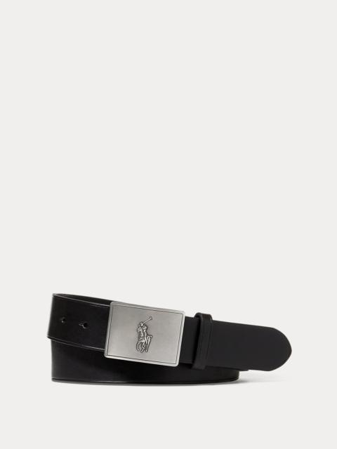 Polo Ralph Lauren Pony Plaque Leather Belt