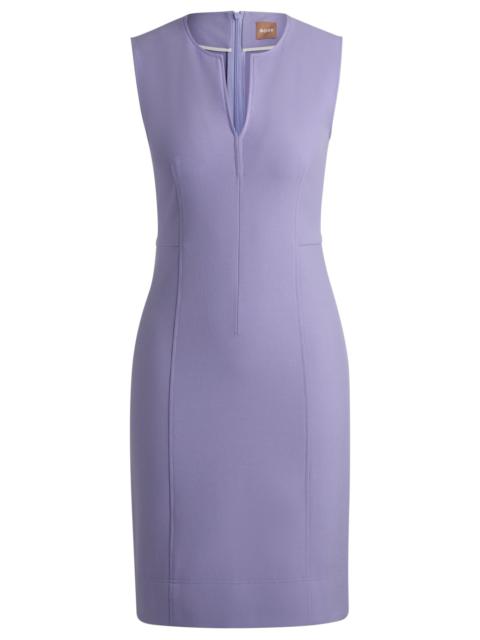 BOSS SLEEVELESS DRESS WITH NOTCH NECKLINE