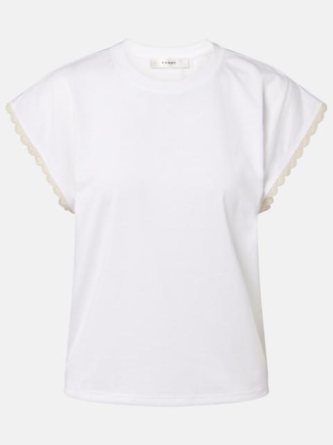 FRAME The Crochet cotton jersey T-shirt