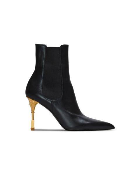 Balmain Moneta leather ankle boots