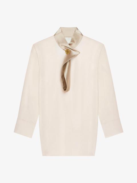 Givenchy BLOUSE IN SATIN WITH BUTTONED COLLAR