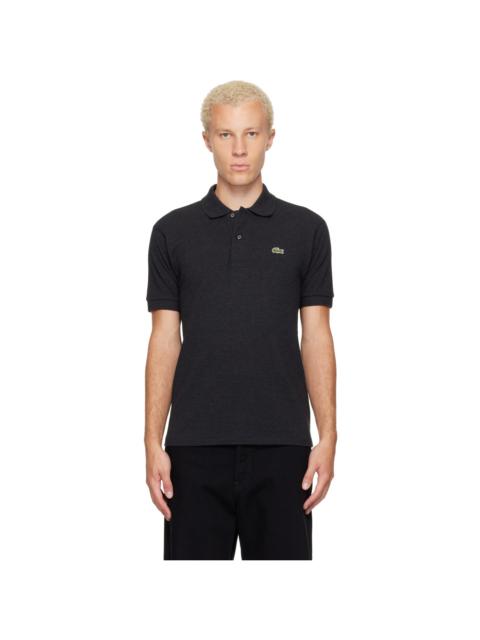LACOSTE Gray Classic Fit L.12.12 Heathered Polo