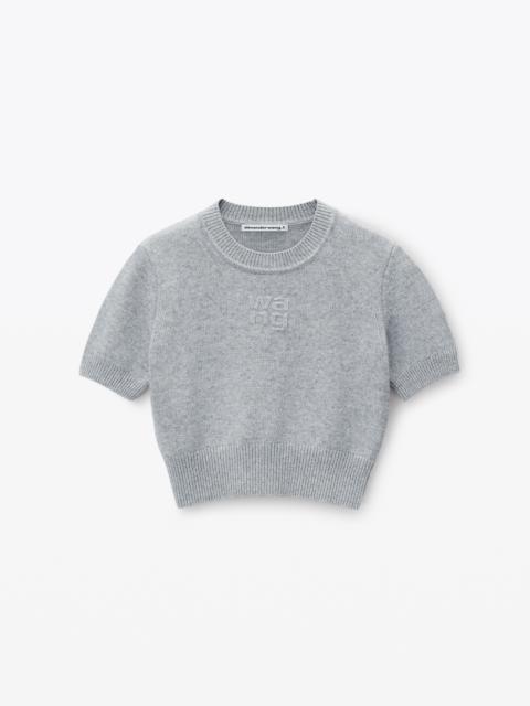 Alexander Wang Short Sleeve Cropped Pullover