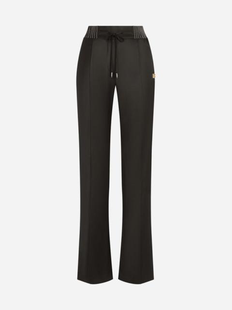 Twill palazzo pants