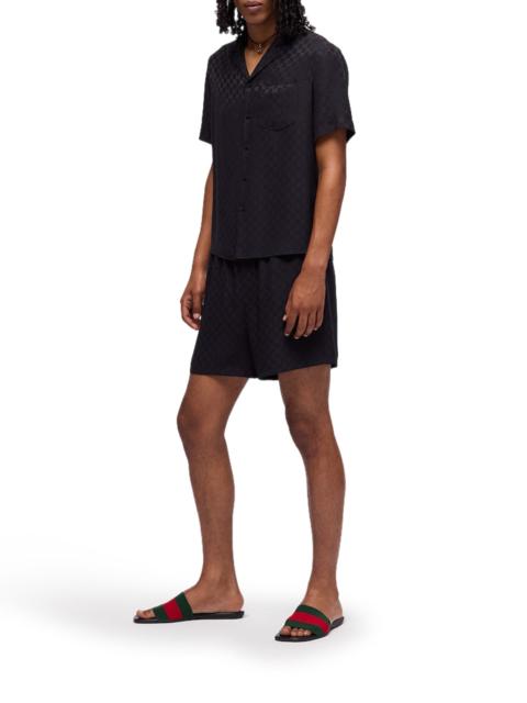 GUCCI GG JACQUARD SILK SHORTS