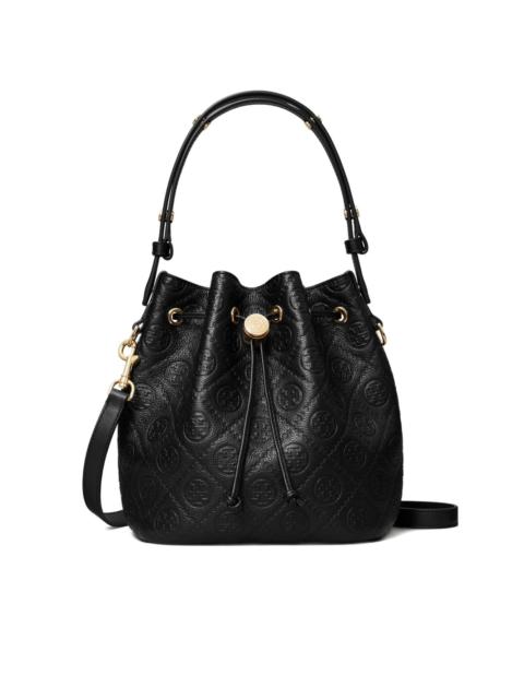 TORY BURCH T-Monogram textured bucket bag