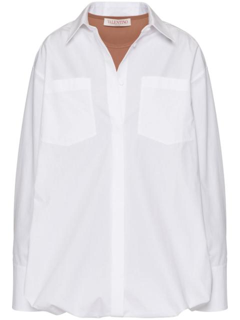 Valentino layered cotton-poplin shirt