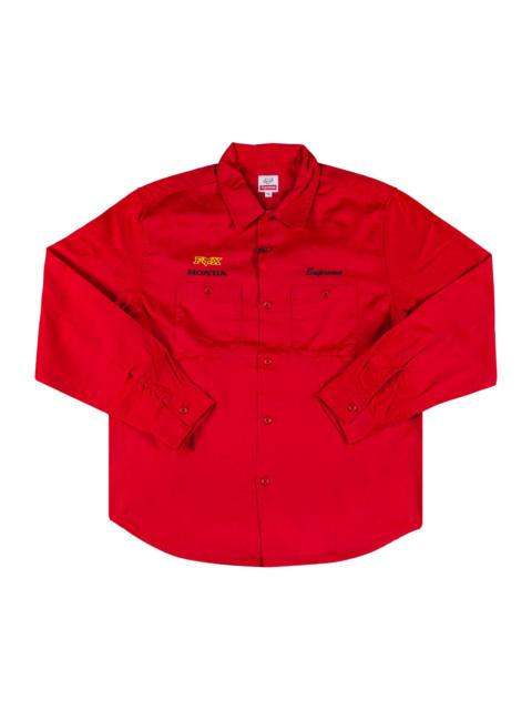 Supreme Supreme x Honda Fox Racing Work Shirt 'Red'