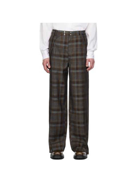 Andersson Bell Brown SOE Check Wrap Trousers