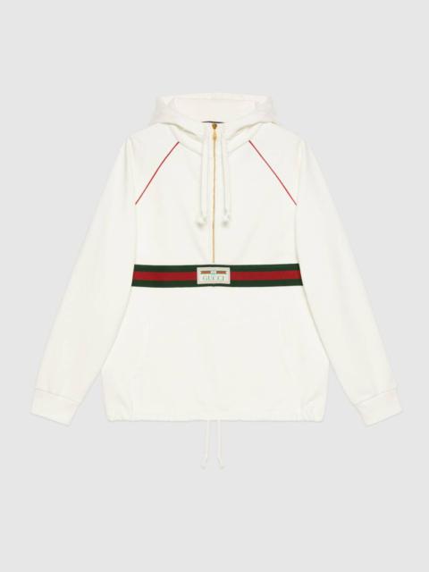 Sweatshirt with Web and Gucci label