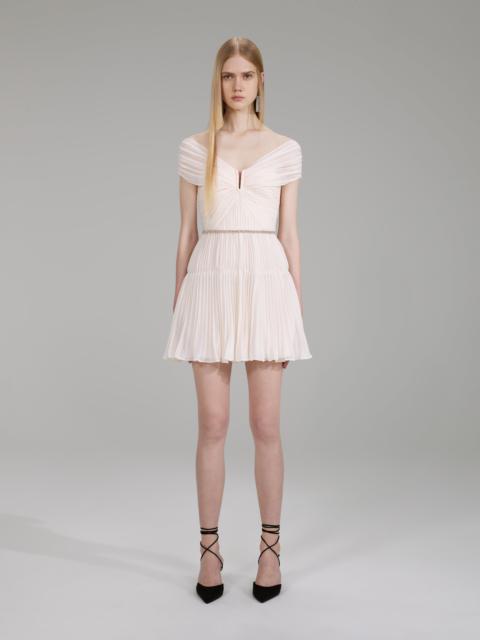 Cream Chiffon Mini Dress