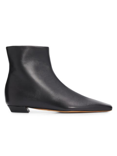 Proenza Schouler Women's Trap Flat Leather Ankle Boots - Black