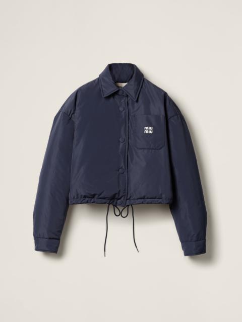 Miu Miu Technical pongé cropped down jacket